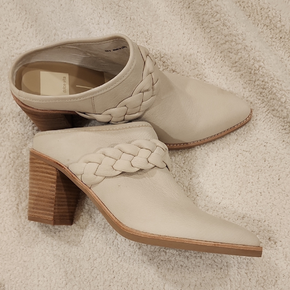 Dolce Vita Braided Mules - Cream